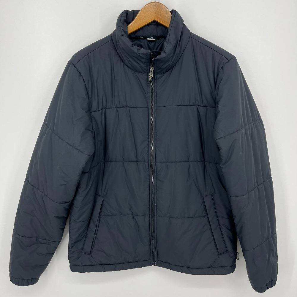 REI Puffer Jacket Men's Size M Black Full Zip Pockets Fill Outerwear